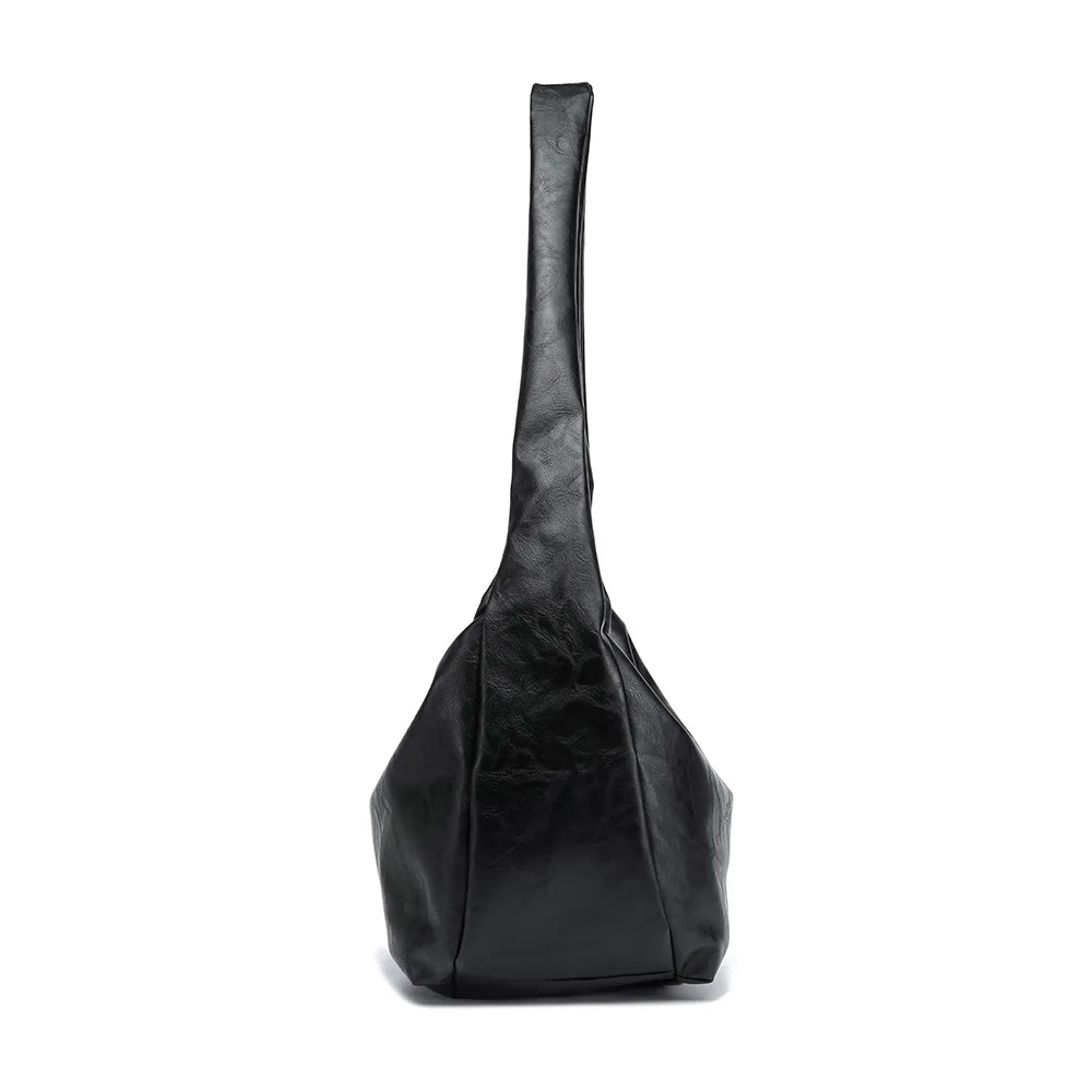 Neue modische Umhängetasche für Herren, große Kapazität, Hobo-Schultertasche, luxuriöse Umhängetasche aus weichem Leder, Dumpling-Tasche, Herren-Sling-Bag – Detail 11