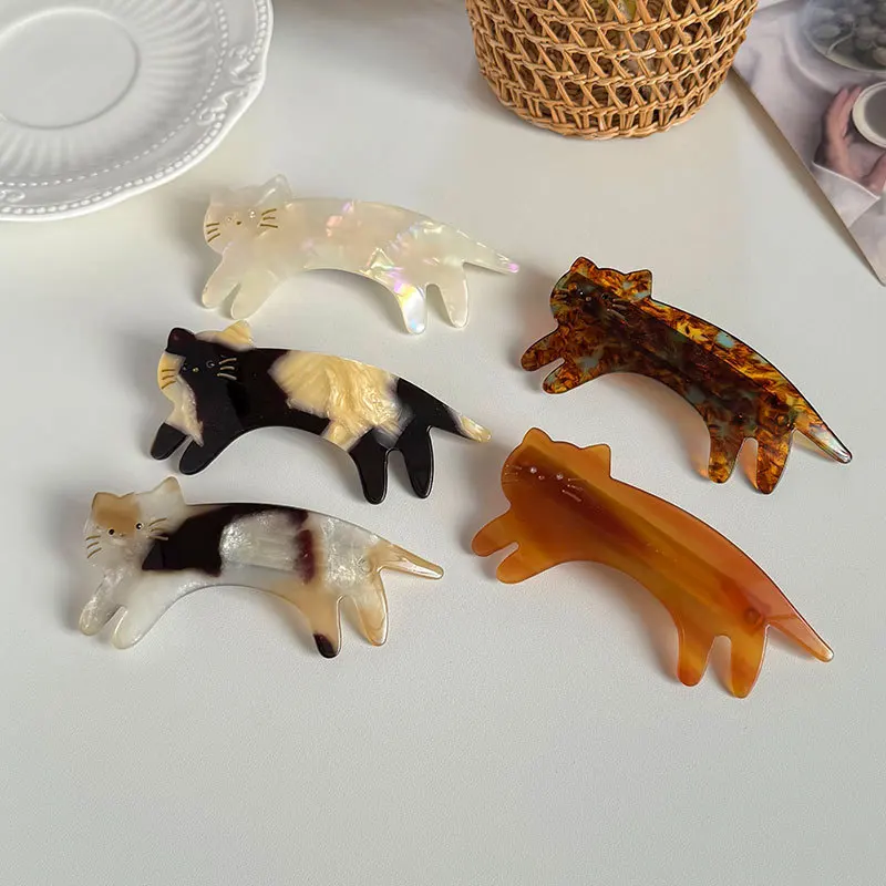 

Fashon Cat Acetate Hairpin For Women Girls New Cute Side Clips Barrettes Hairpin Hair Accessories Tool Hair Claw Clip Gifts