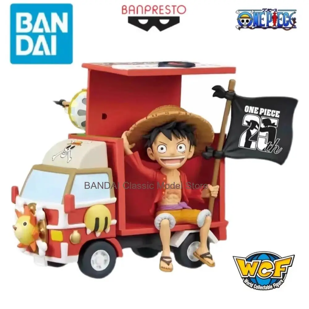 

Оригинальные фигурки BANDAI Banpresto One Piece WCF Meet the Luffy Truck Limited, 25-я годовщина, аниме-фигурки, игрушки для детей, подарок