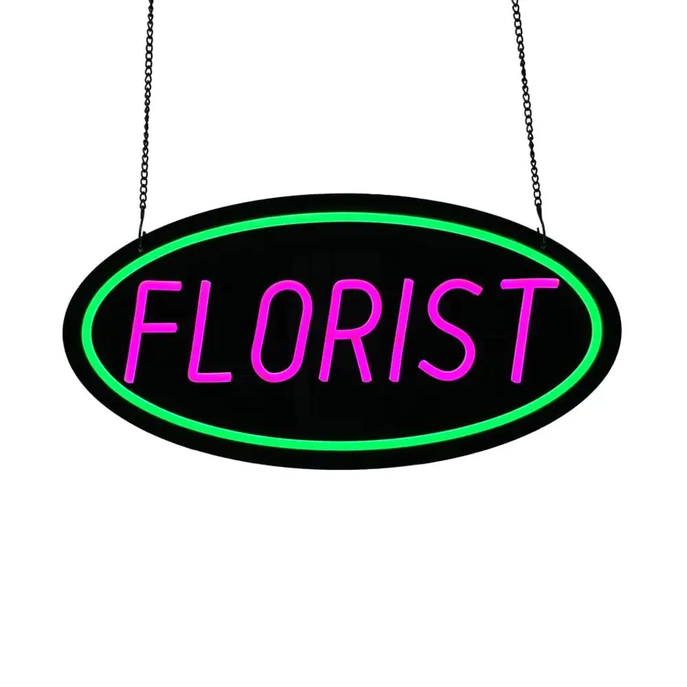 Florist Neon Sign Dimmable LED Lights For Flower Stand Gift Shop Store Wall Art Decor Signboard Light Flower Store Scene Layout