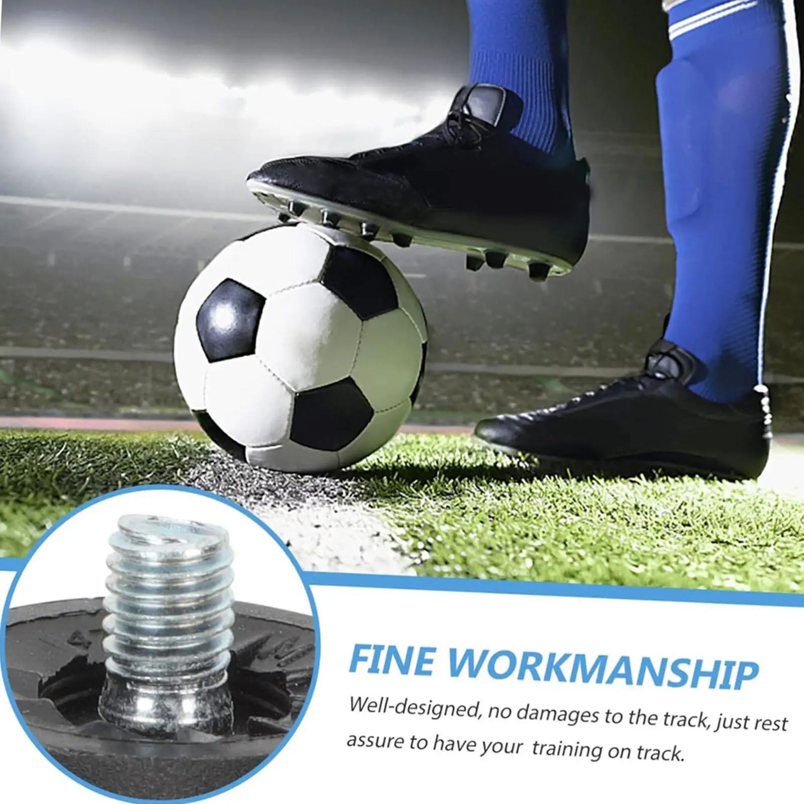 

14Pcs Football Boot Spikes Comfortable Firm Ground 13mm M5 Threaded Rugby Shoes Studs for Athletic Sneakers Competition Training