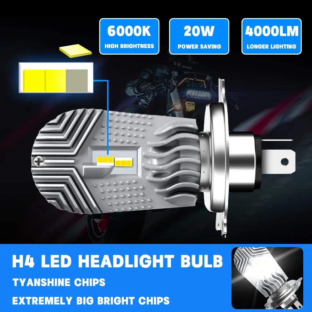 Get a Clear View of the Road with Our Car LED Headlight Bulbs – 3570-3 Chips, 20W, 4000LM