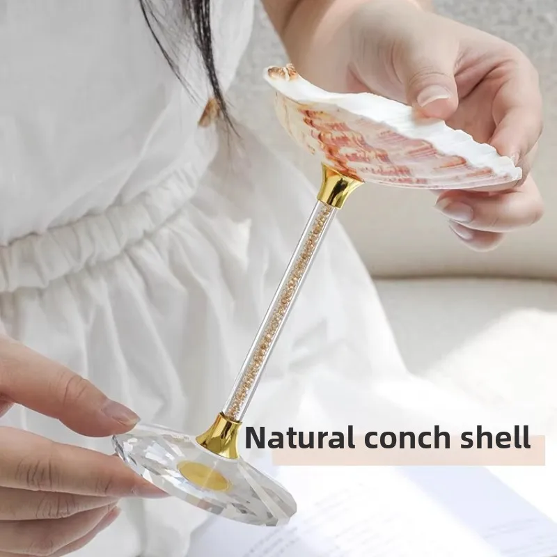 Luxury Natural Conch Highball Glass Creative Scallop Shell Drinking Cup Unique Home Decor Elegant Present for Special Occasions
