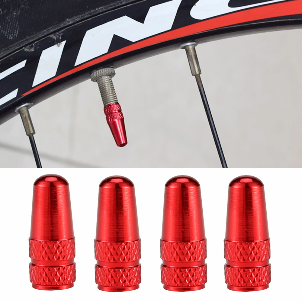 4Pcs/Set Rainbow Color Bicycle Tire Valve Cap Aluminum Caps for Valves French Valve Cap Presta Bike Tyre Hat MTB Accessories New