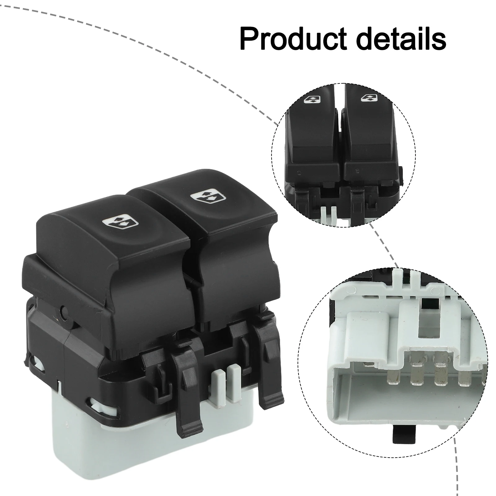 Window Control Switch for Renault For Clio III Symbol 8200214939 Built to OEM Dimensional and Interface Standards
