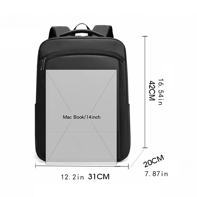 حقيبة ظهر |   حقيبة كمبيوتر محمول، حزام قابل للتعديل، بوليستر متين، حجرة بشكل منتظم
