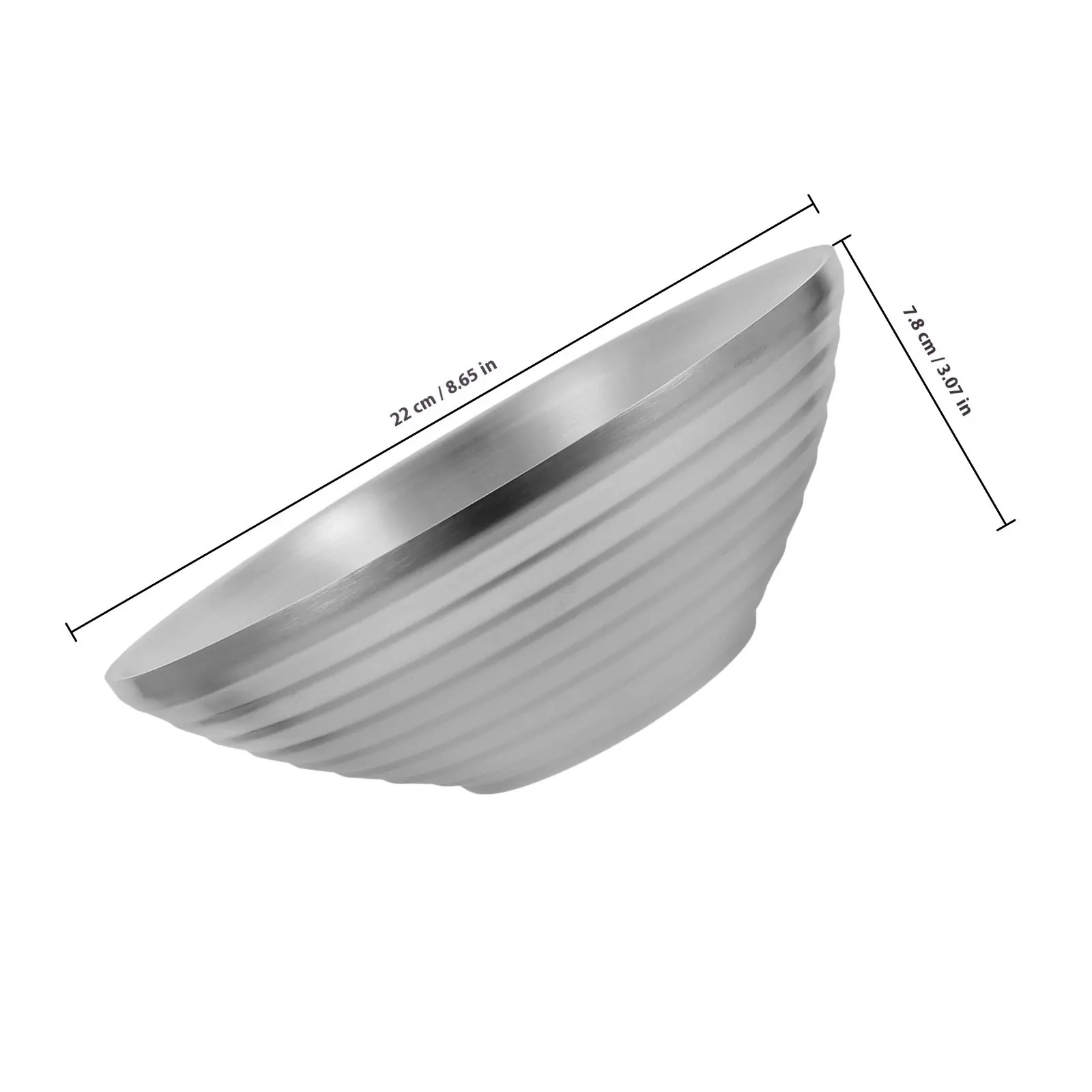 Premium Stainless Steel Ramen Noodle Bowl with Double Wall Insulation Large Capacity Multi Use Soup Bowl for Cold Noodles Rice