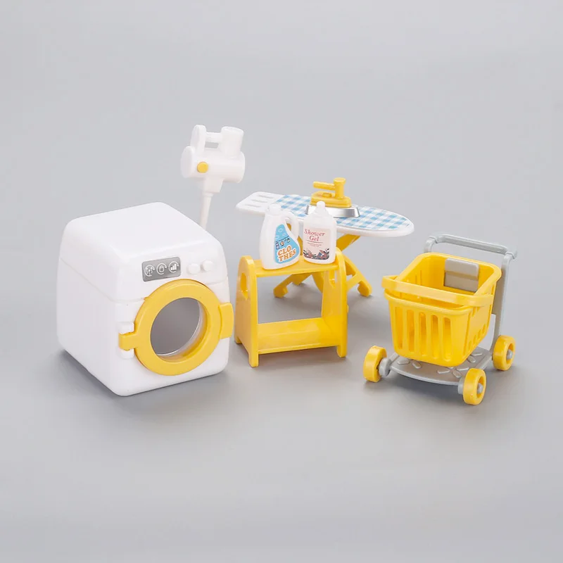 Washing machine set game house toys children's mini doll house small furniture DIY model gift