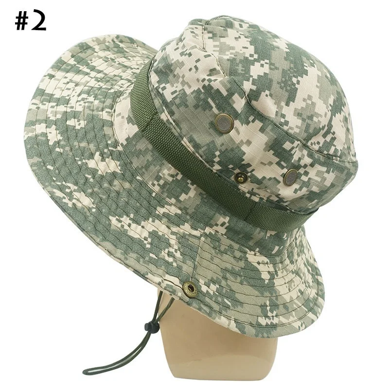 Outdoor Camouflage Cap Fishing Sun Hat Fisherman Camping Hiking Shadow Hats