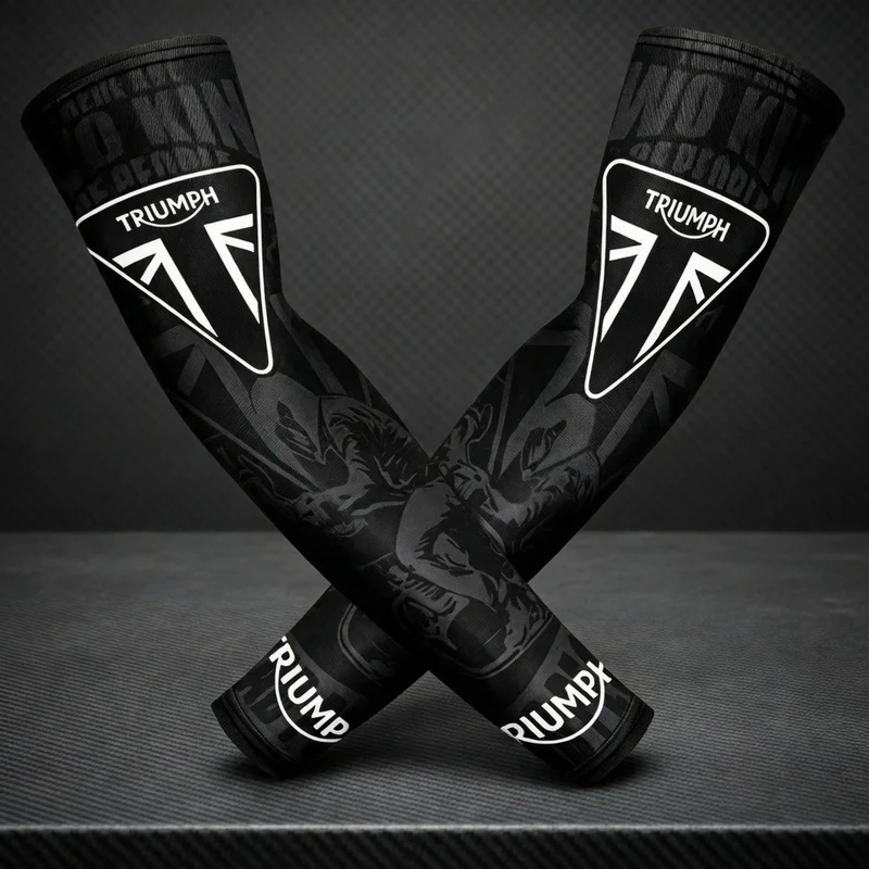 Motorcycle UV Protection Arm Sleeves for TRIUMPH SPEED FOUR 600 Speed Triple R S TWIN Cooling Anti-Slip Breathable Arm Warmers