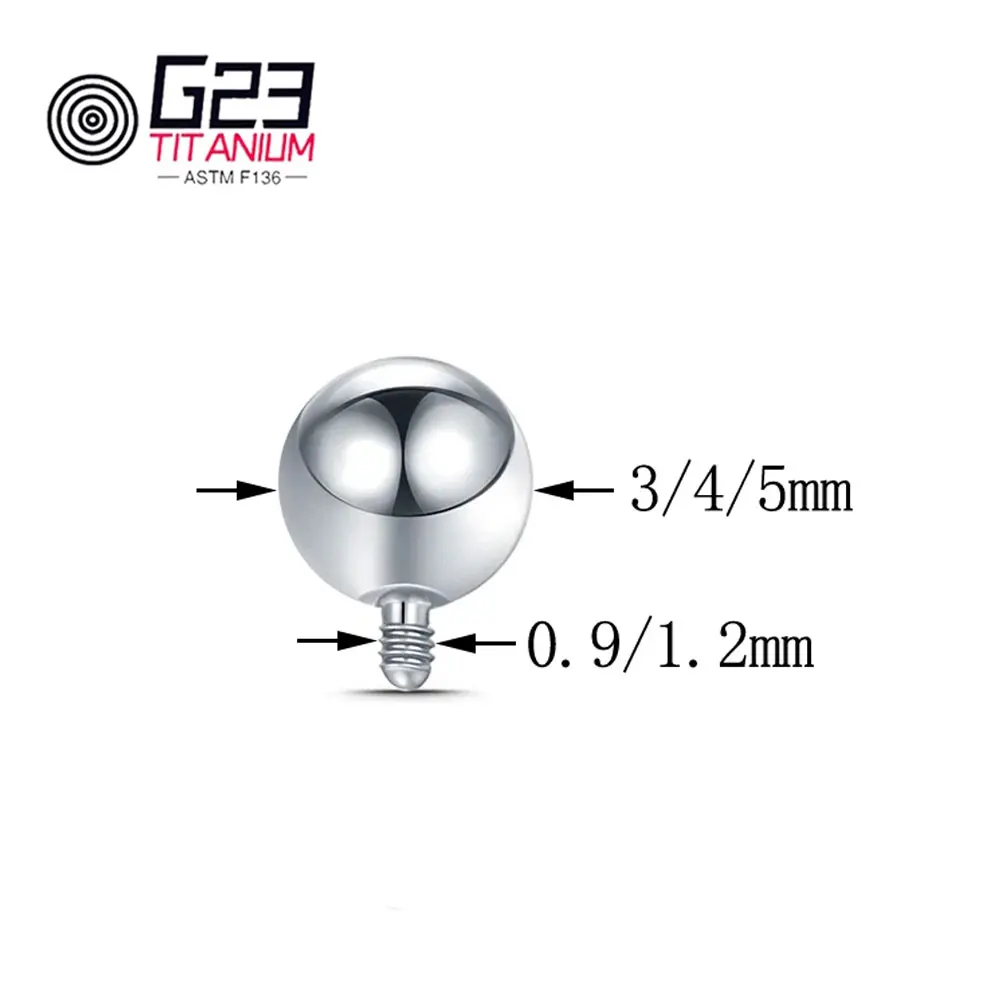 Wholesale 10/50pcs Titanium 14 - Body Jewelry Replacement Ball ulasan dan harga