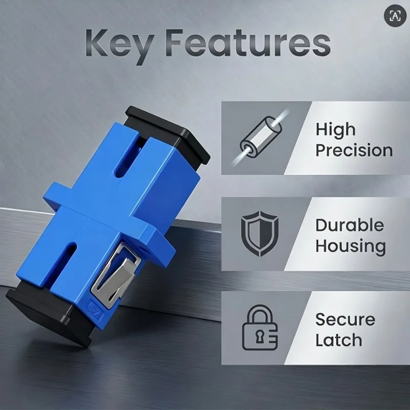 SUMMITEK 50/100PCS SC APC/UPC Fiber Optic Connector Adapter Simplex Single Mode Fiber Optical Adapters Network Cable Connectors