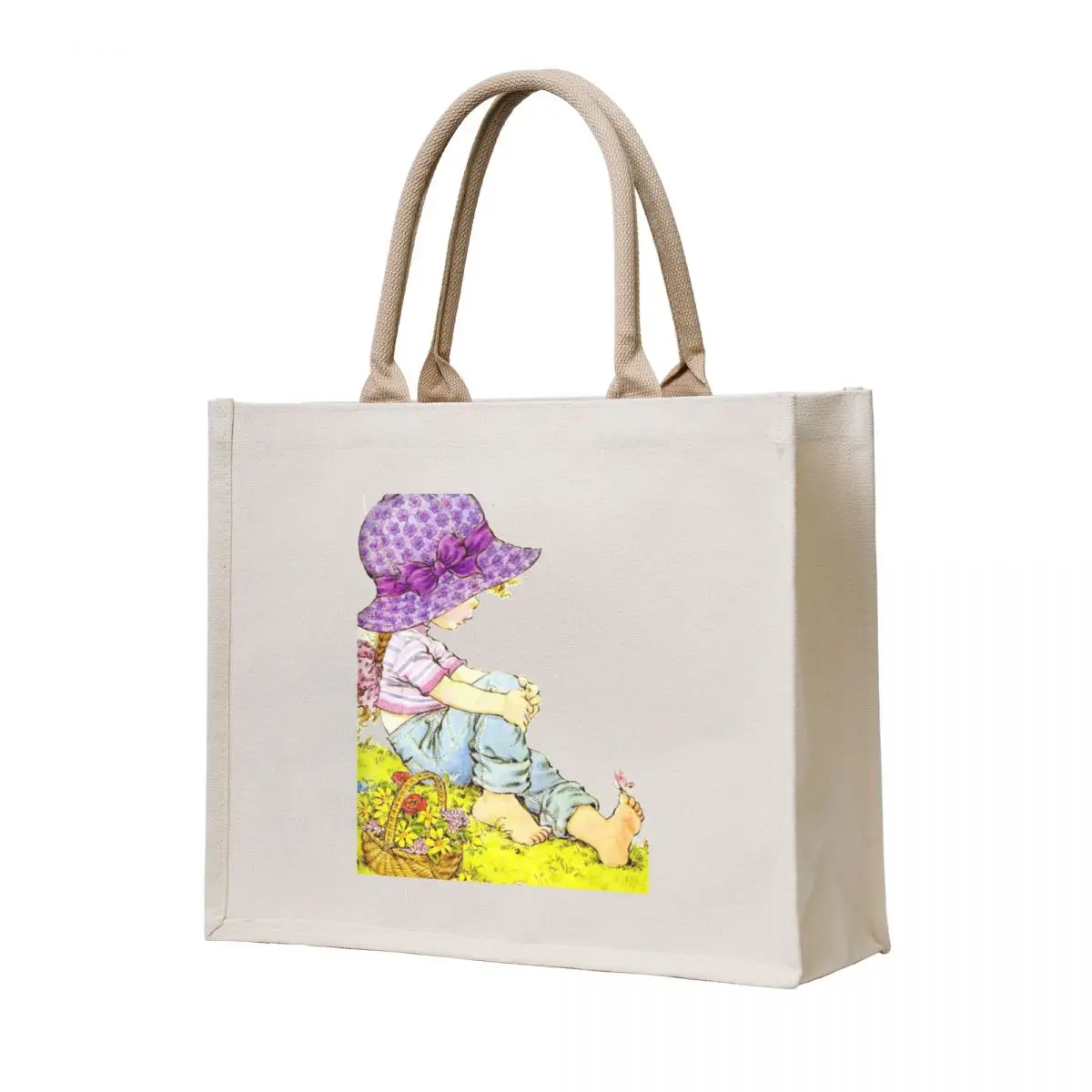 

Sarah Kay - Girl sitting on grass Tote Bag sacs de shopping Shopper bag shopper bag women canvas