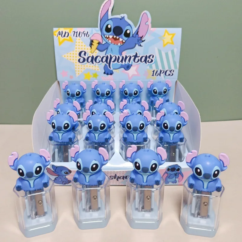 

Cute Disney Stitch 3D Pencil Sharpener Student Stationery Prizes Cartoon Mini Portable Pencil Tool Kids Pen Sharpener