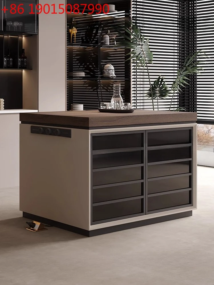 Slate island cabinet Separate open middle island cabinet Advanced removable Italian minimalist multi-functional side cabinet