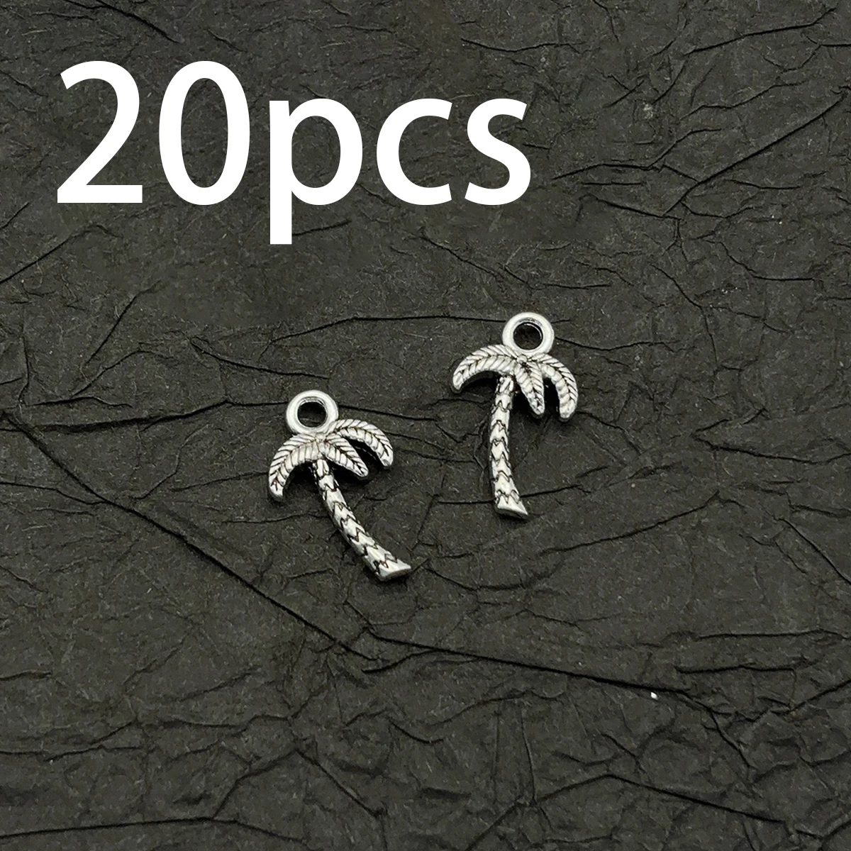 20 Pieces of Summer Vacation Style Handmade Accessories, Vintage Distressed Coconut Tree-Themed Niche Items, Suitable for DIY Bracelets, Necklaces, and Earrings, Fresh Seaside Style Jewelry DIY Basic Handmade Materials
