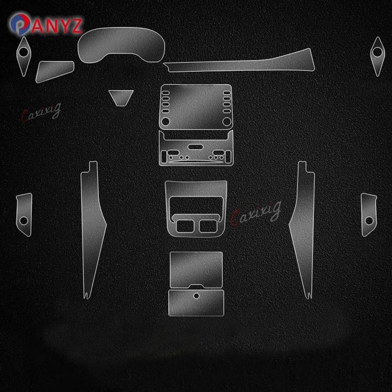 Car Interior Sticker Center Console Gear Air Door Navigation Touch Screen Panel For Toyota Avalon 2019-2023 Transparent Film