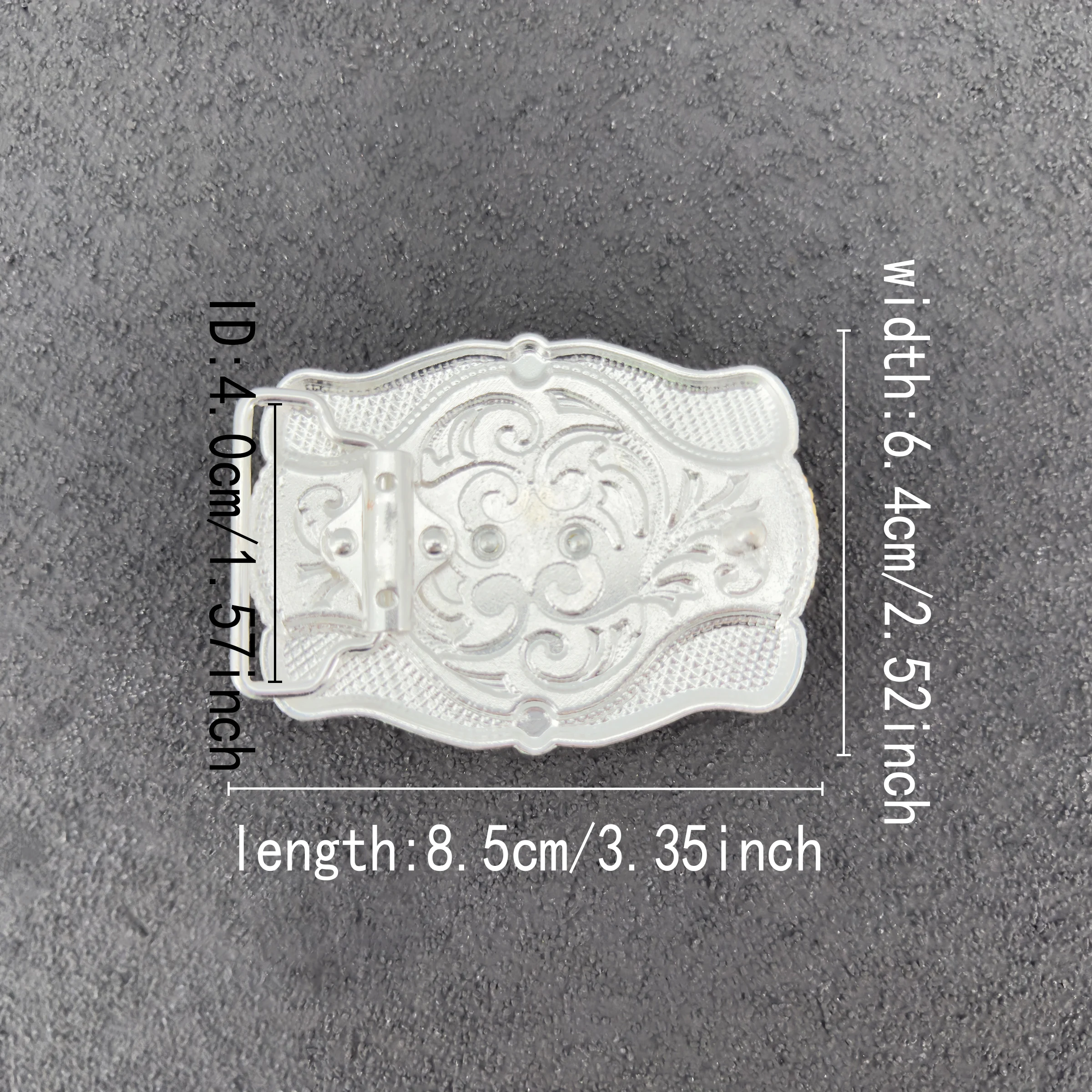 Western Vintage Retro Denim Style DIY Belt Buckle for Men and Women, Zinc Alloy Embossed Versatile Smooth Buckle Head.