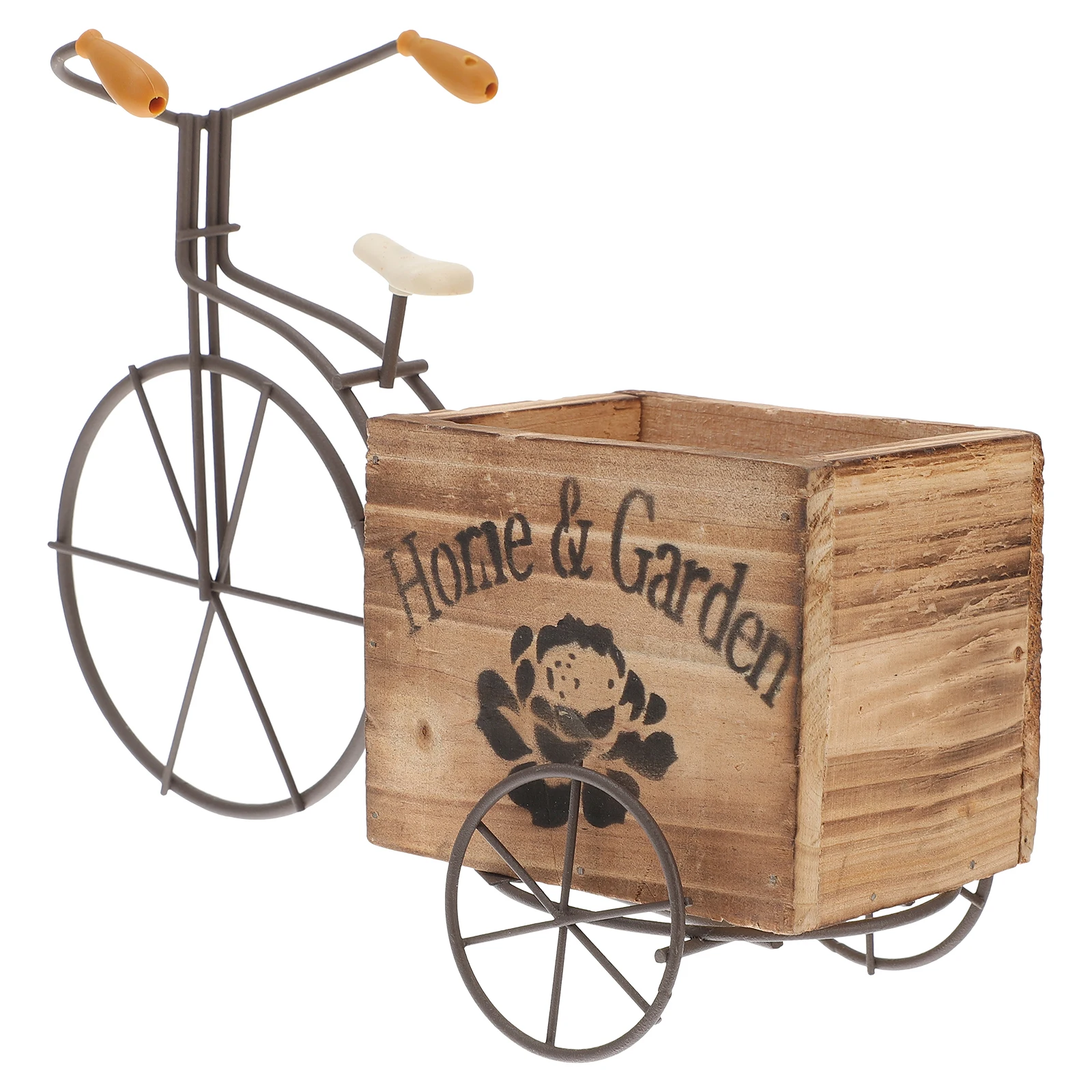 

Wooden Bicycle Flower Box Indoor Decor Craft Ornament Durable Eco Friendly Vase Mini Roses Table Garden Clippings Home Stylish