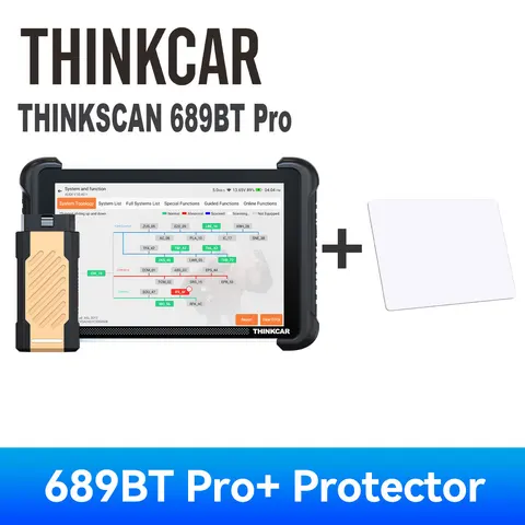 THINKCAR THINKSCAN 689BT PRO OBD2 сканер с функцией топологического анализа, диагностикой всех систем, 35 функциями сброса ЭБУ, поддержкой J2534/CAN FD/DoIP и пожизненным бесплатным обновлением.