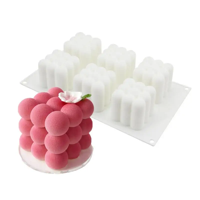 Moule à bougie en silicone à grandes bulles, 1 cavité, mousse, gâteau, chocolat, aromathérapie, bougie Regina, décoration d'intérieur, fournitures exécutives