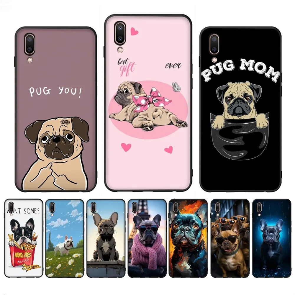 Pug Dog French Bulldog Phone Case For Redmi Note 4 X 5 A 6 7 8 T 9 9S 10 11 11S 11Epro Poco M3 Pro