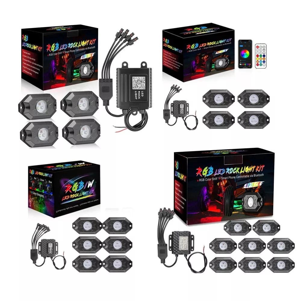 

Для Kawasaki Teryx 800/KRX 1000 UTV SXS 8/12/6/4 RGB светодиодные рок-светильники для бездорожья, подсветка, беспроводной Bluetooth, музыкальный таймер, грузовик, квадроцикл