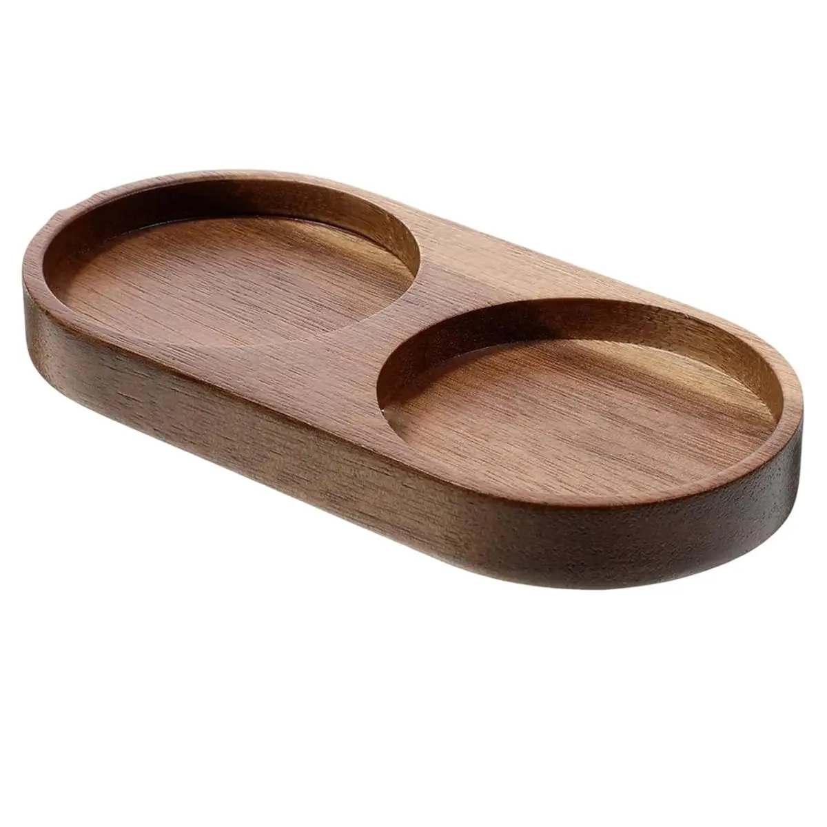 A45I Wood Salt and Pepper Grinder Mill Tray, Elegant Kitchen Accessory for Spices and Condiments