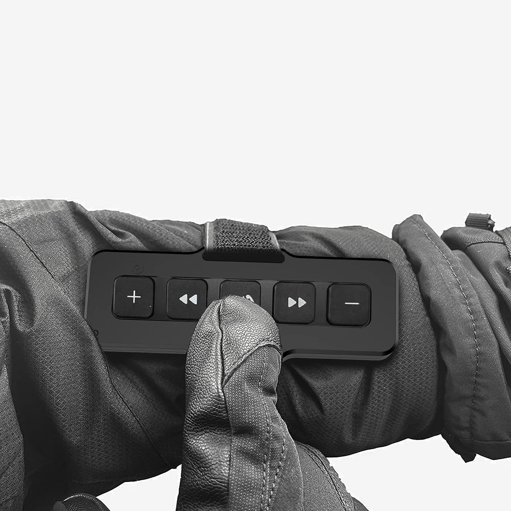 Controlador de mídia para guidão de motocicleta/bicicleta, compatível com bluetooth 5.0, 5 teclas, botão de mídia sem fio, à prova d'água, carro, dvd, reprodutor de música