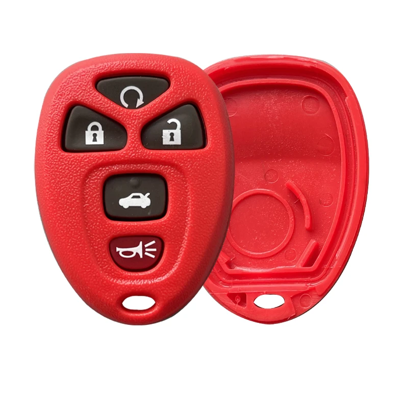 Blue/Red Remote Car Entry Keyless Key Shell Case Fob For Buick For Chevrolet GMC 5 Buttons Trunk