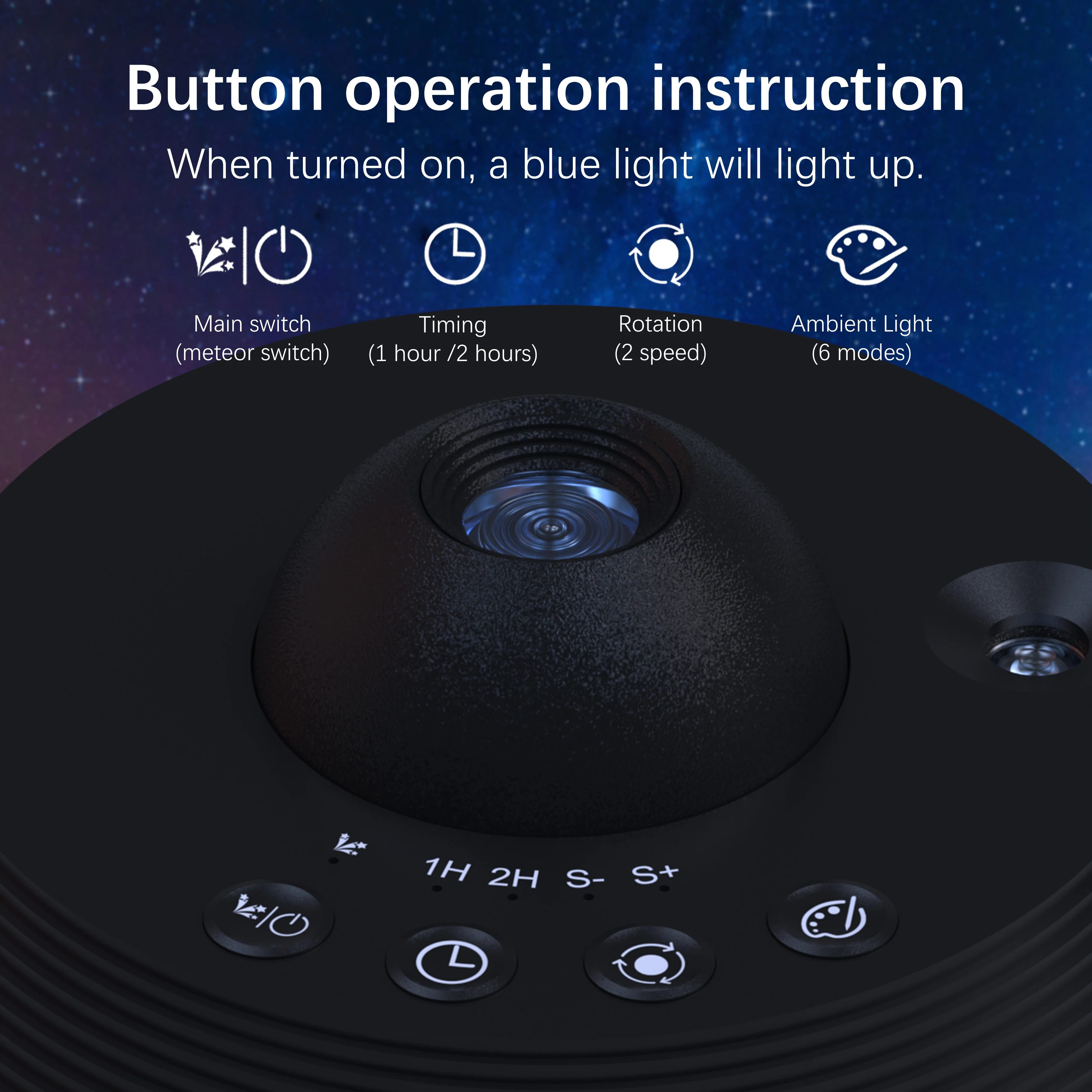 2024 New Planetarium Star&meteor Projector Galaxy Light Projector For Bedroom Decor HD 4K Projection Film Galaxy Night Light