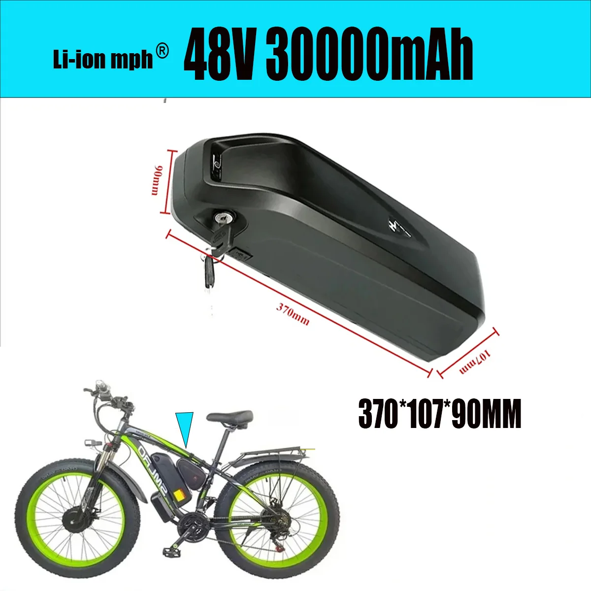 Hailong Battery 48V High Quality Brand New Original 12Ah 20Ah 30Ah for Bafang BBS02 BBS03 BBSHD Motor +BMS Customizable Plug
