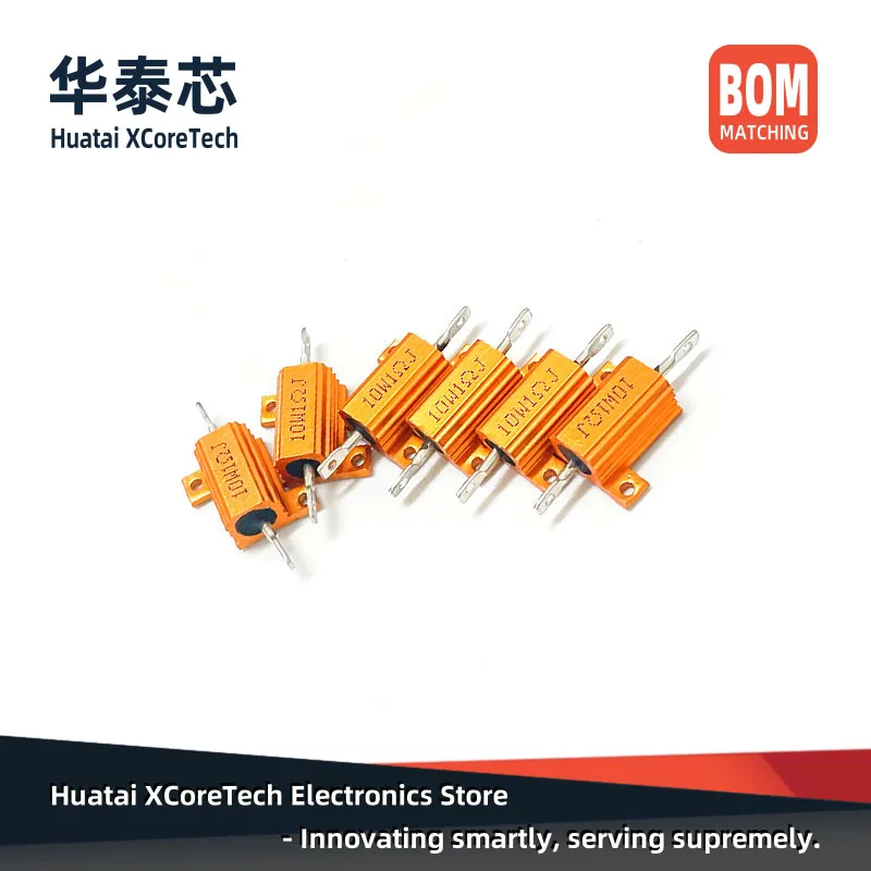 4PCS RX24 10W Gold-Plated Aluminum Resistor 5% 2KΩ 2.2KΩ 2.4KΩ 2.5KΩ 2.7KΩ 3KΩ 3.3KΩ 3.6KΩ 3.9KΩ 4KΩ 4.7KΩ 5KΩ 5.1KΩ 5.6KΩ 6KΩ