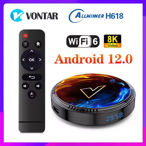 Vontar H1 Allwinner H618 Android 12 TV Box 8K Video BT5.0 Wifi6 Google Voice Android 12.0 Media Player 4K HDR10+ Set Top Box