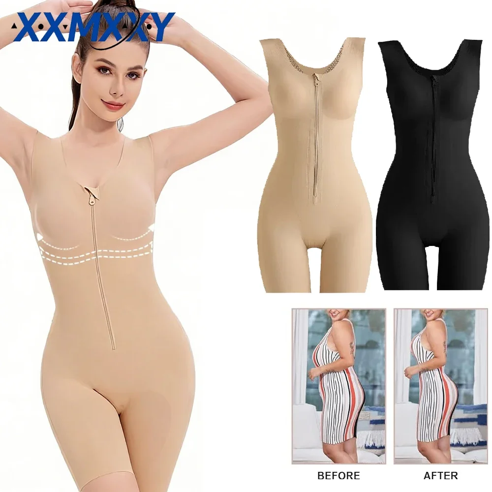 

1Pc Tummy Slimming Full Body Girdle, Detachable Strap Shapewear, Postpartum Butt Lifter Push Up Body Shaper