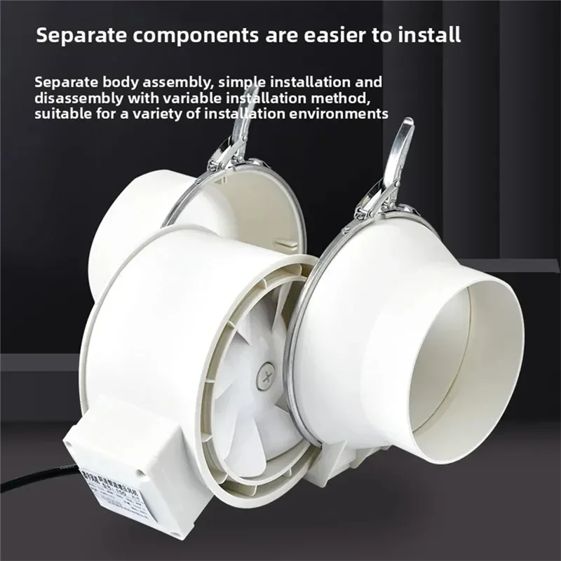 ABLK Ventilador extrator de cozinha doméstico Ventilador de exaustão redondo de duto de 4 polegadas Ventilador de banheiro