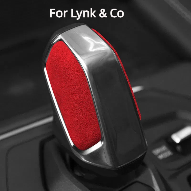 

For Lynk & Co 01 05 2023 2022 2021 Interior Accessories Leather Car Gear Shift Knob Cover Suede Cap Protective Mat
