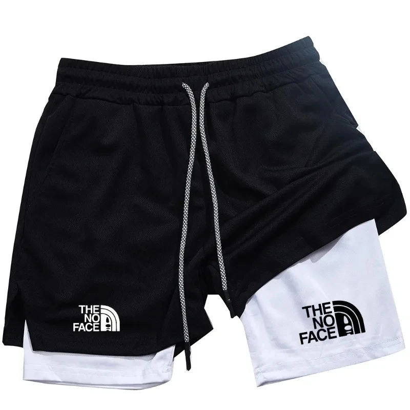 

Breathable and Fast Drying 2-in-1 Casual Shorts Fashionable Printed Double-layer Shorts for Men's Fitness Running Training