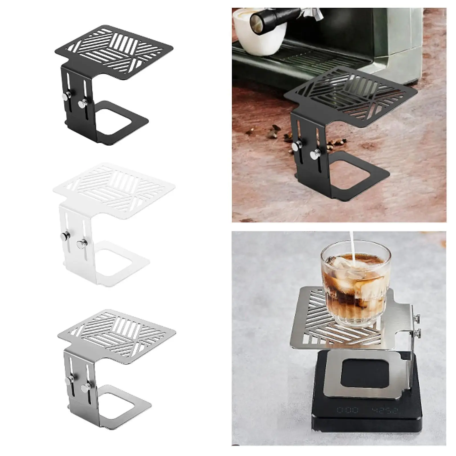 Coffee Scale Rack Adjustable Height Weighing Frame for Home Espresso Machine