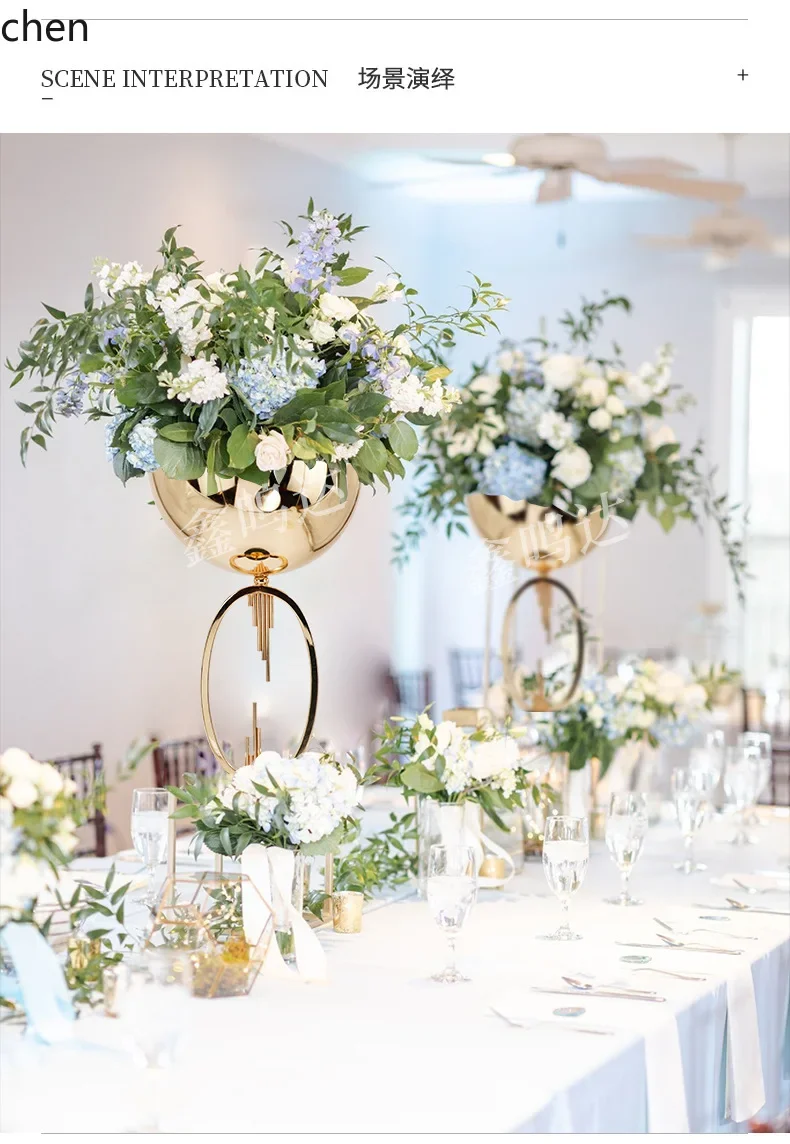 table decoration vase wedding electroplated iron flower vessel industrial product ornaments