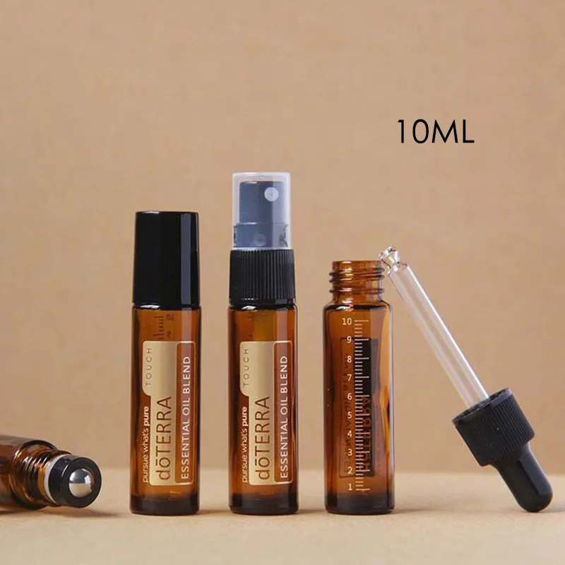 24Pcs 10ml Glass Roller Bottle Refillable Amber Roll on Bottle With Stainless Steel Balls Empty Aromatherapy Perfume Bottle Vial