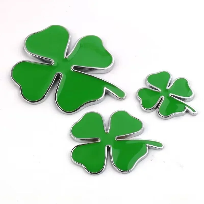 

Car sticker Metal personality Alpha four-leaf clover logo side micro sticker Lucky Guardian body bumper sticker