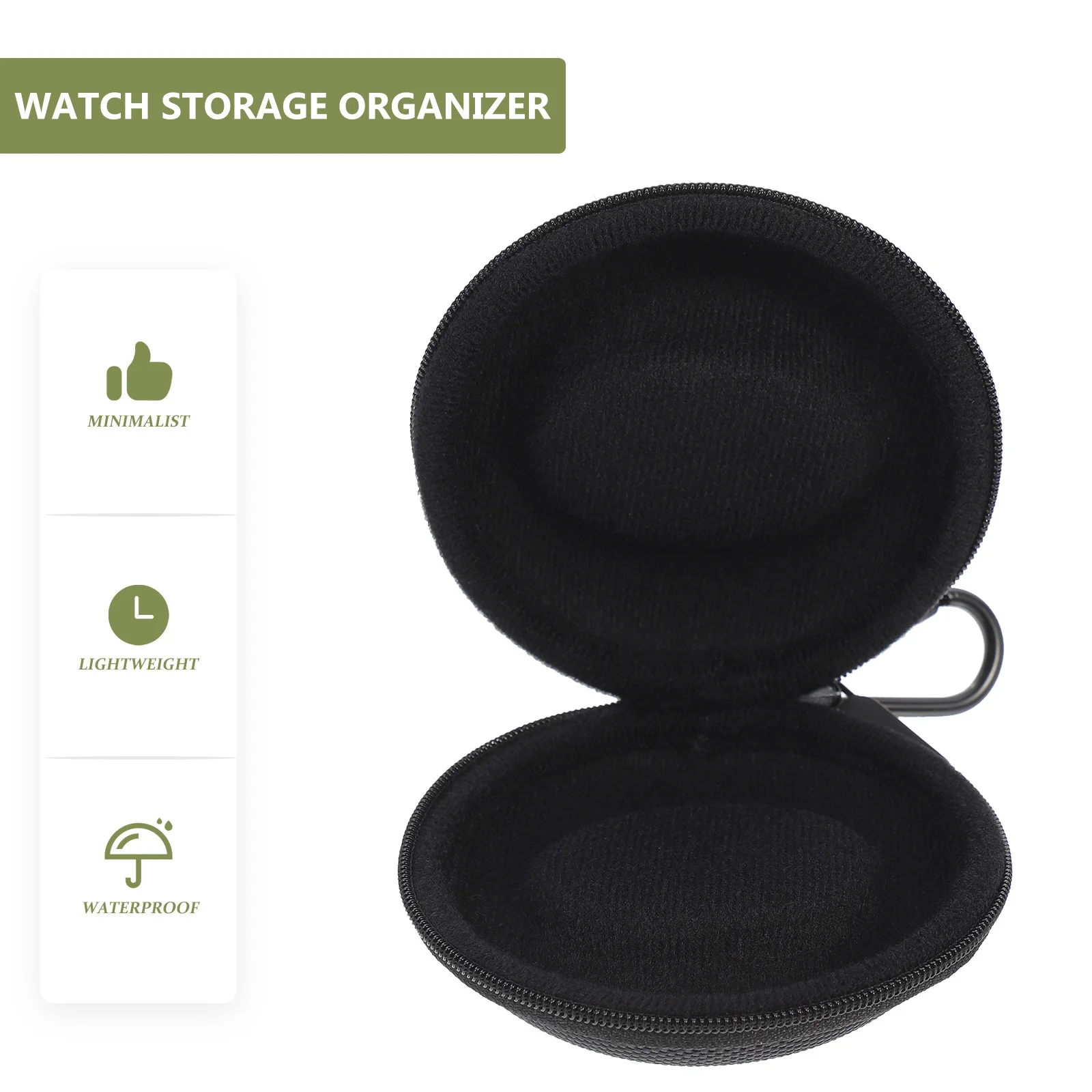 

Ultra-Soft Lining Eva Watch Box Organizer Portable Zippered Case for Travel and Display Watch Storage Organizer