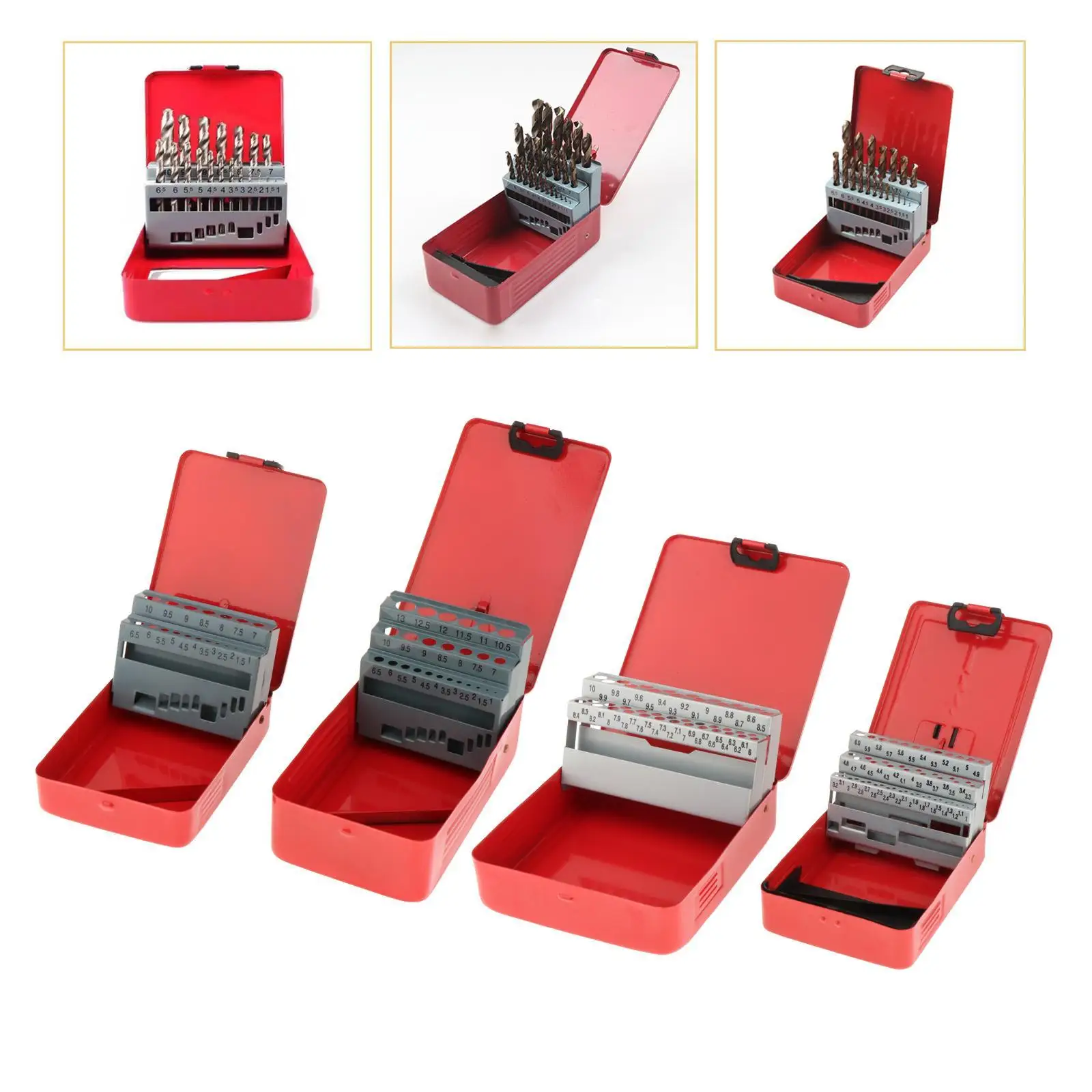 Twist Drill Bit Case Conveneint Accessory Empty Iron Professional Storage Case Drill Bit Dispenser Organizer Drill Bit Index Box