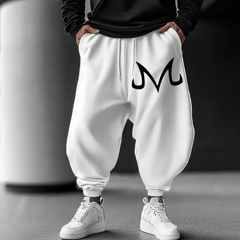 Pantalones de chándal unisex de Dragon Ball Majin Buu, color rosa, de verano 2026, de corte holgado con puños en los tobillos, pierna ancha, talla grande