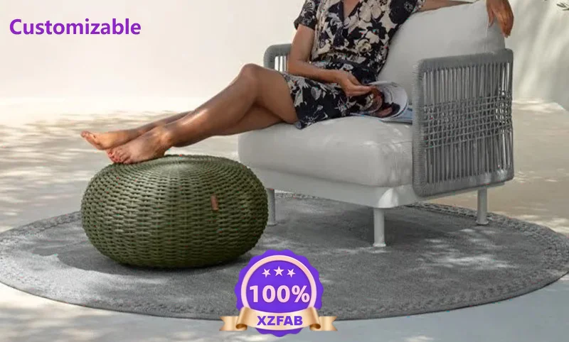 Factory Direct 2026 Outdoor Sofa Courtyard Rattan Chair Combination Villa Outdoor Leisure Balcony B & B Hotel Terrace Waterproof