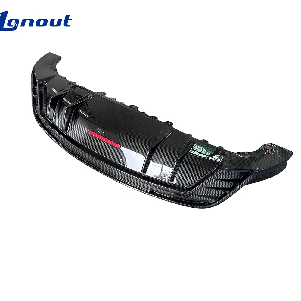 

High Quality Dry Carbon Fiber Rear Diffuser Bumper Spoiler For Tesla Model Y Juniper 2025 2026 Body Kit
