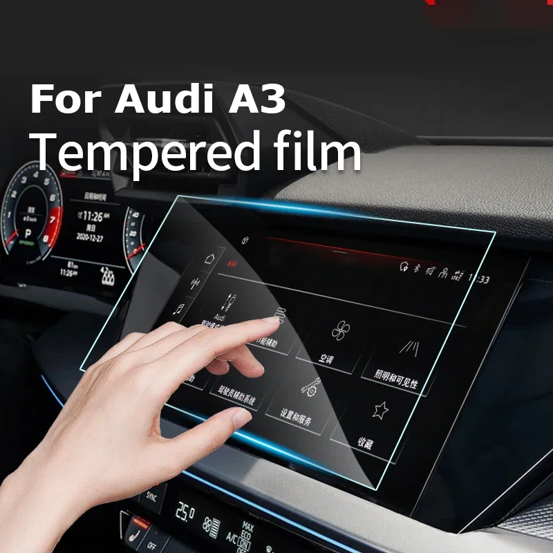 For Audi A3 8Y Sline S3 2021 2020 Sedan Hatchback Car Navigation Tempered Glass Film Screen Protector Film Auto Accessories