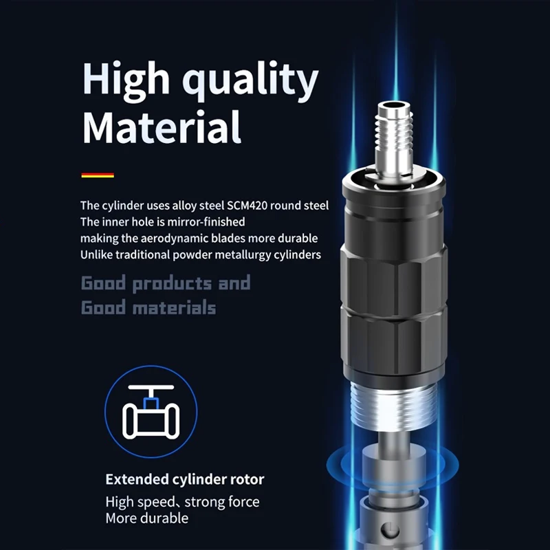 AX207 Mini Pneumatic Chamfering Machine 30000RPM Handheld Air Beveling Machine Trimming Machine 45° Chamfering Machine Air Tools