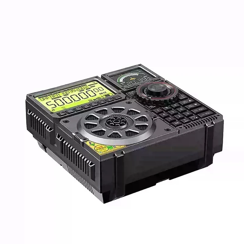HRD-C919 Broadband Multi-Band World Receiver – Retro Style Desktop Radio with Dual Screens, 20W Speaker & TF Card Playback